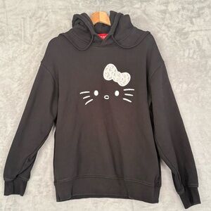 Hello Kitty Forever 21 Embroidered Hoodie Men's Small 100% Cotton Heavy